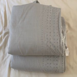 Pottery Barn Kids blackout curtains - light grey eyelet